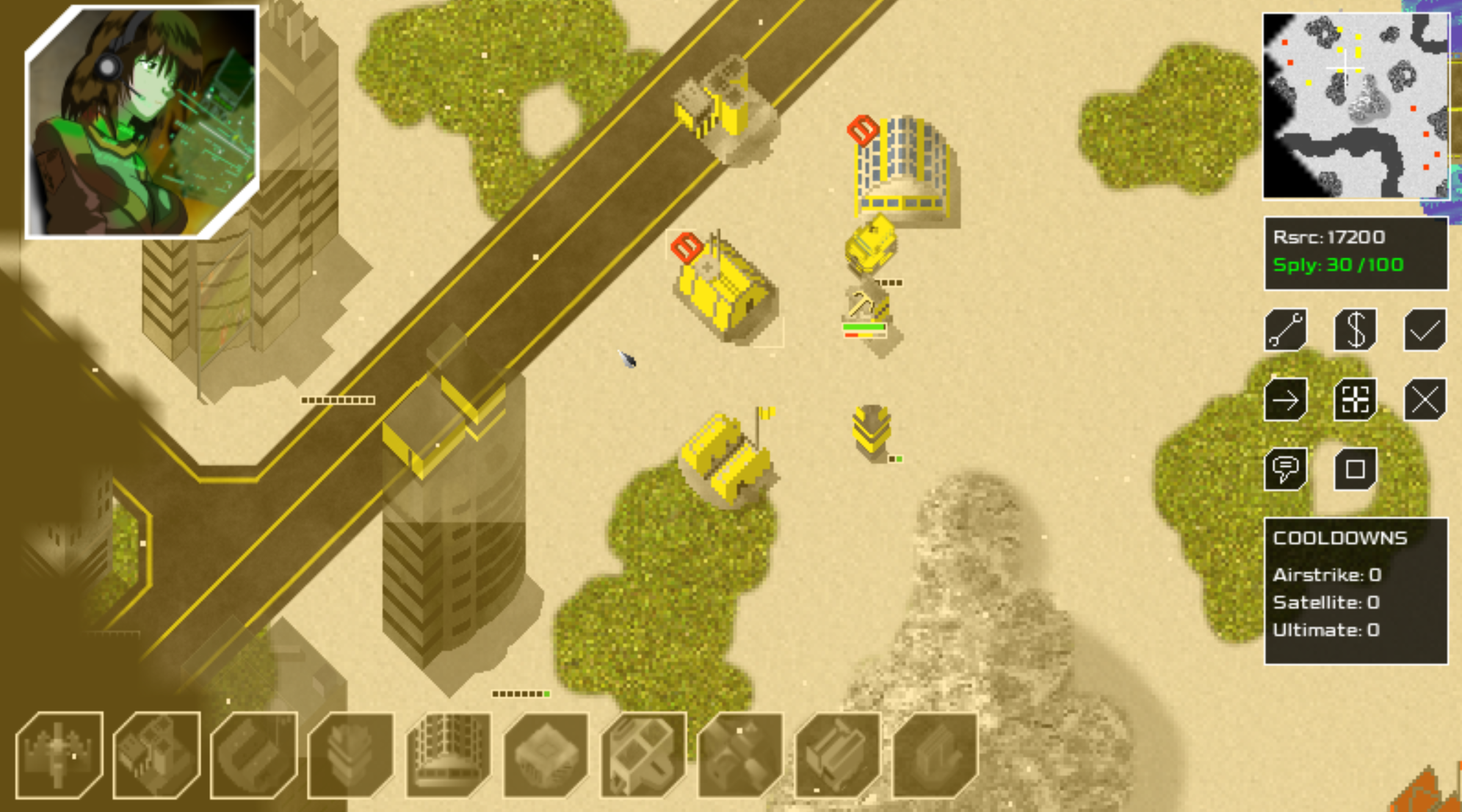 Screenshot of strategy game